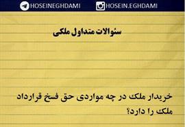 خريدار در چه مواردي حق فسخ قرارداد را دارد؟