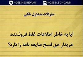 آیا به خاطر اطلاعات غلط فروشنده خریدار حق فسخ دارد؟